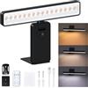 Mapille Applique da Parete Interno LED, Lampada da Parete Ricaricabile 3000 mAh, Illuminazioni da Pareti per Quadri Ruotabile e Rimovibile, 5 Dimmerabile Luce da Muro Senza Fili con Telecomando (3 Colori)