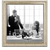CABBEL Cornice portafoto 40x40 cm, in argento vintage, stile barocco elegante, con vetro acrilico infrangibile - per poster, foto o certificati - perfetta per soggiorno, ufficio o galleria