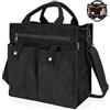 OUUTMEE Borsa da donna in corda, grande borsa per la spesa, borsa da lavoro, borsa a tracolla con cerniera, borsa a tracolla