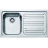 FRANKE Lavello Radar inox RRX611 cm 86 1 vasca e gocciolatoio laterale - Bordo slim acciaio da incasso (Gocciolatoio a DESTRA)