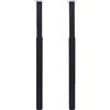 vidaXL Set di 2 gambe telescopiche per mobili, pezzi di ricambio, colore: nero