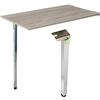 EOMO Gambe da tavolo regolabili in acciaio inossidabile for scrivanie, armadi e mobili fai da te - Piedini pieghevoli for impieghi gravosi 30-150 cm, capacità 80 kg, salvaspazio(44cm/17.3in)