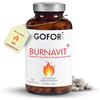 gofor360 BURNAVIT | Supporta il Metabolismo | Drenante Forte | Aiuta Senso Sazietà | Contro Inestetismi Cellulite | Garcinia e Caffè Verde |120 compresse (60 compresse)