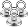 FPMYB 3Pezzo Magnete al Neodimio 55kg Forza 36 mm Diameter, Rotondo Magnete da Pesca Super Potente Con Golfaremagneti Forti Calamita Potenti Perfetta Per Industria e Scienz 5 pezzi