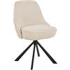 AC Design Furniture Sarah - Sedia per sala da pranzo, in tessuto Apia, 4 stelle, struttura in acciaio verniciato a polvere, con funzione girevole e molle insacchettate, 2 pezzi