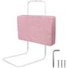 Froadp 60cm Lettino Laterale Anticaduta Sponda Letto Soft Pack per Bambini in Lino Ringhiere per Bambini Sponda Letto Portatile Regolabile in Altezza Protezione Bordo Letto per Lettino(Rosa Ciliegia)