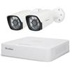 WESTSHINE Kit Videosorveglianza, Rilevamento di Persone/Veicoli, 4CH 5M-N H.265+ DVR e 2 x 5MP CCTV Telecamere di Sorveglianza Esterno, Impermeabile IP67, Visione Notturna(Hard Disk non incluso)