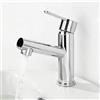 Tondiy Rubinetto Lavabo per Bagno, Angolo di Uscita Dell'acqua Umanizzato, Miscelatore Monocomando per Lavandino ad Angolo, Rubinetti in Acciaio Inox 304, Aeratore Rimovibile, Cromo