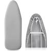 Pottwal Copriasse da Stiro Premium per Una Stiratura Facile e Veloce, per Ferri da Stiro a Vapore, Copriasse da stiro Universale, Grigio Argento, 38-45cm x 130-140cm (Taglia XXL)