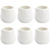 Cozlly 6 Lattiera Ceramica, 100ml Bricco Latte, Caraffa per Latte, Piccola Brocca per Caffè Porcellana, Mini Tazza per Salsa, Creamer, Panna (Bianco)