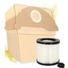 SAFE 'N CLEAN 10 Sacchetti e Filtro a cartuccia compatibile con Karcher Aspirapolvere Serie A, A 2000, A 2003, A 2004, A 2014, A 2025, A 2054, A 2064, A2074, … alternativa all'originale 6.904-322.0/6.414-552.0