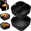 HLEIUKT 23-25CM Accessori Friggitrice ad Aria, Teglie per Friggitrice ad Aria per Russell Hobbs XXL 8L/8,3L, Accessori Airfryer in silicone riutilizzabili