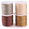 Spritewelry 4 rotoli di filo metallico rotondo da 0,8 mm, filo intrecciato in poliestere per fai da te, nodi cinesi, macramè, bracciali, collane e gioielli