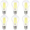 DiCUNO Lampadina LED E27 UltraEfficient Classe A, 4W=60W, 2700K, 6 Pezzi | Bianco caldo, 850lm, Vetro, Non dimmerabile, Lampade a filamento Edison LED risparmio energetico per sospensione e applique