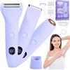 Litinliv 3 In 1 Trimmer, Rasoio Per Donna Elettrico, Depilatore Corpo Donna, Parti Intime, Epilatore Kit per Viso, Intimo a Secco e Bagnato, Indolore, per Bikini Ascelle Gambe Braccia E, Ricaricabile Dry Wet