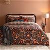 furn. Kinfolk Set Copripiumino - Reversibile Suzani Ispirato Floreale Geometrico Piastrella Miscela Di Cotone Facile Manutenzione Biancheria Da Letto (Blu Denim - Singolo - 137x200cm)