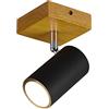 Trio Leuchten TRIO, Faretto, Marley 1xGU10, max.15,0 W Finitura: Metallo, nero opaco L:9,0cm, L:12,0cm, A:16,0cm Montaggio sia a parete che a s,Senza illuminante,FLEXConnect