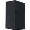 OSRAM ENDURA Classic Square Updown applique da esterno, colore nero, attacco GU10 (max 35W), compatibile con lampada normale o smart, tipo up/down, grado di protezione IP44