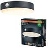 OSRAM Aplique solar ENDURA Style Tossa, luz blanca cálida (3000K), sensor integrado, utilizable sin alimentación, autonomía de hasta ocho horas, protección IP44, negro