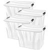 Siena Home Anzio - Scatola portaoggetti da 55 l, 4 pezzi