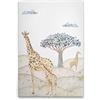 A.S. Création WTD DD129418 - Stampa su tela, motivo: Giraffe Safari, colore: beige, blu, 40 x 60 cm