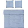 Möve Luxury - Set di biancheria da letto 200 x 200 cm + 2 federe 80 x 80 cm, 100% cotone, colore azzurro