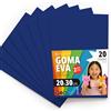 OFITURIA Fogli di Gomma Eva Colorata per Lavoretti Creativi, Fai-da-te, Progetti Scolastici, Scrapbooking, Decorazioni Artistiche e Biglietti 20x30cm (Blu Scuro, 20 pz)
