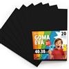 OFITURIA Fogli di Gomma Eva Colorata per Lavoretti Creativi, Fai-da-te, Progetti Scolastici, Scrapbooking, Decorazioni Artistiche e Biglietti 40x30cm (Nero, 20 pz)