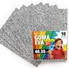 OFITURIA Fogli di Gomma Eva Glitterata per Lavoretti Creativi, Progetti Scolastici, Scrapbooking e Decorazioni Artistiche 40x30cm (Argento Glitterato, 10 pz)