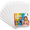 OFITURIA Fogli di Gomma Eva Colorata per Lavoretti Creativi, Fai-da-te, Progetti Scolastici, Scrapbooking, Decorazioni Artistiche e Biglietti 20x30cm (Bianco, 5 pz)