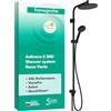 hansgrohe Activera S - Colonna doccia a risparmio idrico (EcoSmart) senza miscelatore, Sistema doccia con deviatore, soffione tondo (240 mm), doccetta, tubo e asta, nero opaco, 28074670
