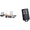 SCS Sentinel - MVE0100 Motore per cancelli a battente - 24V - 2 telecomandi - portata 50m & AAM0121 - Telecomando a 4 canali con codice segreto rotante - Portata 50m