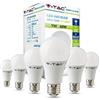 V-TAC 9W Risparmio energetico A60 LED lampadina a LED 60W equivalente E27 ES Edison tappo a vite 2700K bianco caldo non dimmerabile [Classe energetica A+] - confezione da 6