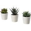 IKEA Fejka - Pianta artificiale in vaso con vaso, per interni ed esterni, confezione da 3 pezzi, misura 5,1 cm, confezione da 3 203.953.31