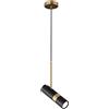 zenggp Lampadario Moderno, Lampada A Sospensione Con Faretti Con Lampadina GU10 A Luce Calda, Apparecchio Di Illuminazione Da Soffitto Con Altezza Regolabile Per Camera Da Letto Studio Cucina(Black + Gold)