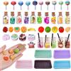 Dbuwqips 45 Pezzi Mini Cibo Giocattolo per Bambini Set Miniature Oggetti con Frutta e Dolci Decorazioni per Miniature Decorazione per Dollhouse e Cucine Giocattolo Regalo Natale Pasqua Halloween Ringraziament