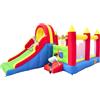 Ballsea Castello gonfiabile gigante con grande scivolo e trampolino, 592 x 290 x 216 cm, ideale per il compleanno dei bambini e il giardino (senza ventola)