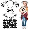 ACWOO Costumi da Cane per Bambini, Kit di 5 Pezzi Costume Animale con Cerchietti Cane Orecchie Adesivi Coda Papillon, per Bambina, Compleanno, Halloween