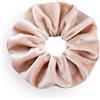 Leirinik Velvet Scrunchie beige confezione da 1 - 14 cm - elastico per capelli di alta qualità in 100% poliestere - effetto velluto per donne e ragazze - tutti i tipi di capelli - delicato sui capelli