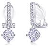 PHNIBIRD Orecchie Donna in Argento Sterling 925 con Alessandrite Per Pietra Portafortuna Orecchini con Clip di Regalo Per Matrimonio Regalo Donna Mamma Fidanzata