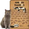 Meowtivation Tappetino tiragraffi per gatti in sisal con motivo, Muro di Berlino | Artistico tappetino in sisal per ambienti di gusto, versatile tappeto tiragraffi con strisce a strappo, protegge i mobili