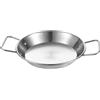 TIECHUINIUB Padella professionale per paella, antiaderente, in acciaio inox, con manici antiscottatura, universale, per tutte le fonti di riscaldamento, per casa, hotel, ristorante, argento, 30 cm