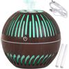 Generico Umidificatore d'Aria Diffusore Aromaterapia Luce Notturna Led, Oli Essenziali, Rinfresca e Umidifica Qualsiasi Stanza, Tecnologia Ultrasuoni, Nebbia Fine (MARRONE SCURO)