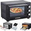 STEInBORG Mini Forno 25 Litri | 3 in 1 per Pizza | Teglia per Briciole | Calore Superiore/Inferiore | Convezione | 60 Minuti | 1.600 Watt