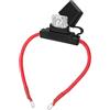 Buachois Portafusibili da 8 AWG, portafusibili in Linea Rosso da 30 cm/11,8 Pollici con Protezione dei circuiti Impermeabili con Fusibile a Lama da 80 A per Veicoli 12‑24 V
