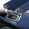 Blueshyhall Pellicola per auto, in microfibra, effetto pelle scamosciata, autoadesiva, con canali d'aria, per interni dell'auto, in pelle scamosciata (blu scuro, 50 x 152 cm)