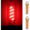 Zosppei 2 PCS Retro lampade per auto,Plug-in USB ha portato le luci d'atmosfera interna con il tocco e dimmerabile,auto USB luce notturna,portatile Mini LED lampade interne per auto,camera da letto,Rosso
