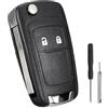 SPTwj 2 Tasti Guscio Chiave Auto Compatibile con Chevrolet Cruze Aveo Matiz Captiva Spark Trax Orlando und O- pel Astra Meriva Mokka Zafira Adam Insignia Telecomando Ricambio Custodia Chiave Cover