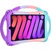 TopEsct Custodia per iPad Mini 6 da 8,3 pollici, resistente e antiurto, a prova di bambino, con supporto a tre manici e supporto per iPad Mini 6 da 8,3, colore: Turchese