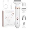 Bixury Rasoio Elettrico 4 in 1 per Donna - Corpo e Viso Ricaricabile Con 4 Accessori - Epilatore, Trimmer per Sopracciglia, Rasoio Cordless per Parti Intime